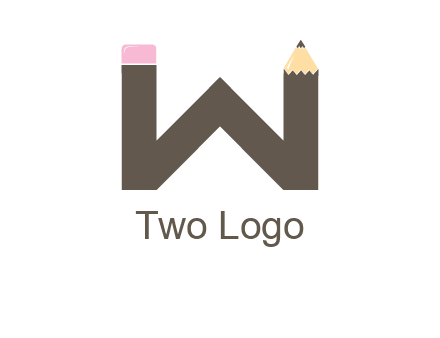 letter W pencil logo