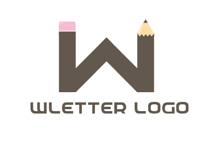 letter W pencil logo