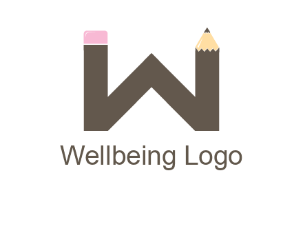 letter W pencil logo