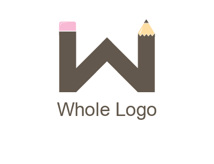 letter W pencil logo