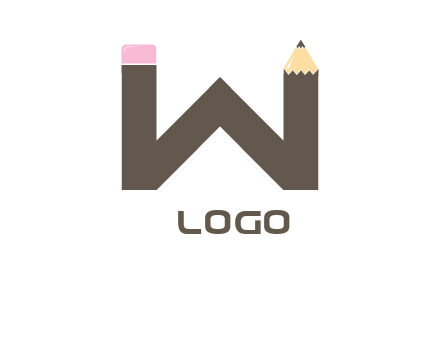 letter W pencil logo