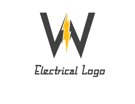 letter w electric bolt icon