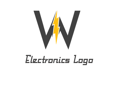 letter w electric bolt icon