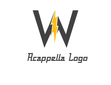 letter w electric bolt icon