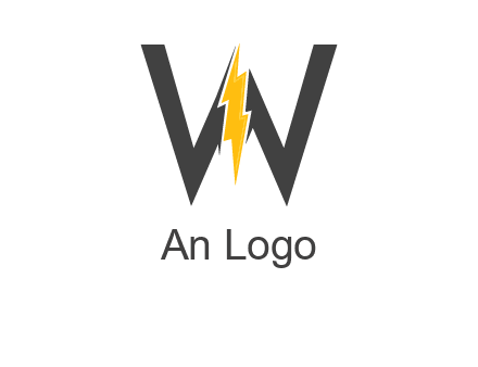 letter w electric bolt icon