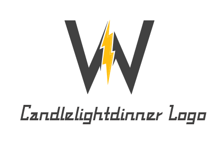 letter w electric bolt icon