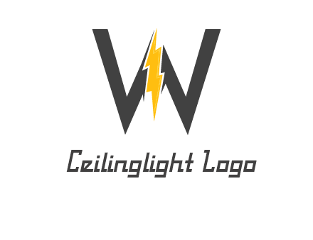 letter w electric bolt icon