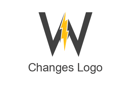 letter w electric bolt icon