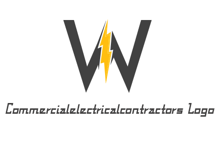 letter w electric bolt icon