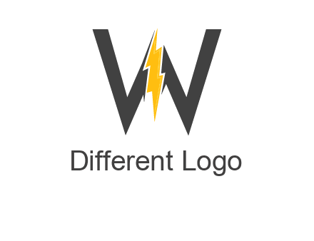 letter w electric bolt icon