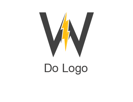 letter w electric bolt icon