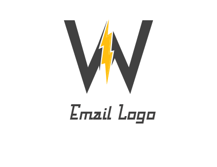 letter w electric bolt icon