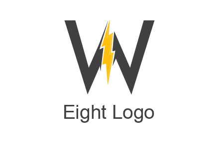 letter w electric bolt icon