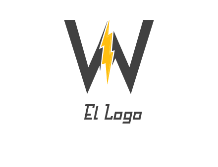 letter w electric bolt icon