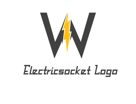 letter w electric bolt icon