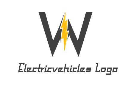 letter w electric bolt icon