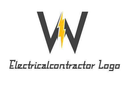 letter w electric bolt icon