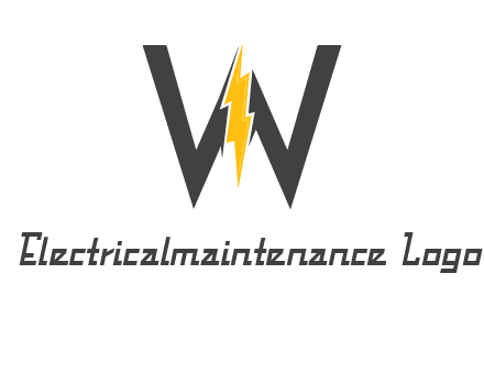 letter w electric bolt icon