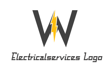 letter w electric bolt icon