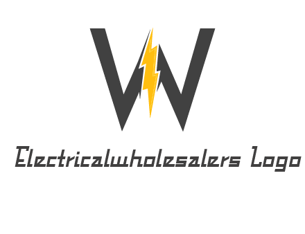 letter w electric bolt icon