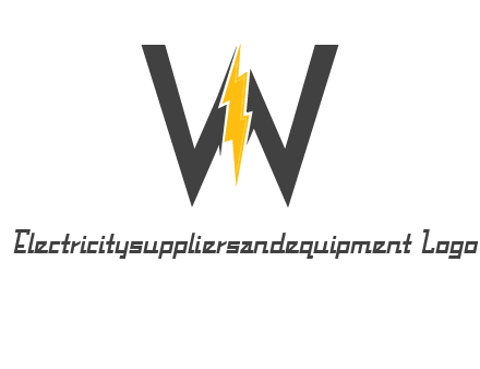 letter w electric bolt icon