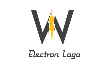 letter w electric bolt icon