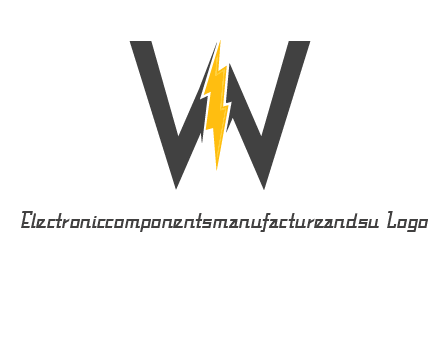 letter w electric bolt icon