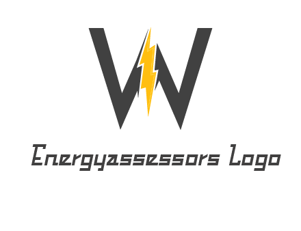 letter w electric bolt icon
