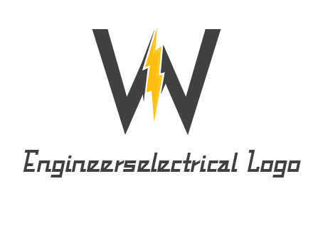 letter w electric bolt icon