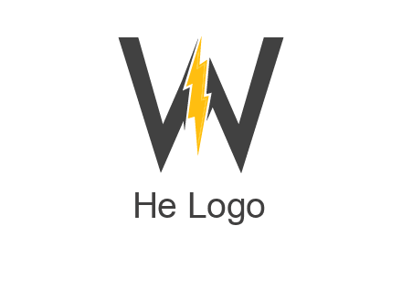 letter w electric bolt icon