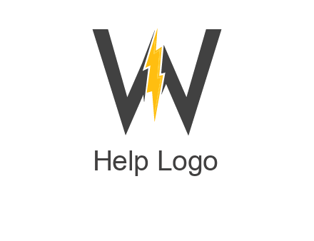 letter w electric bolt icon