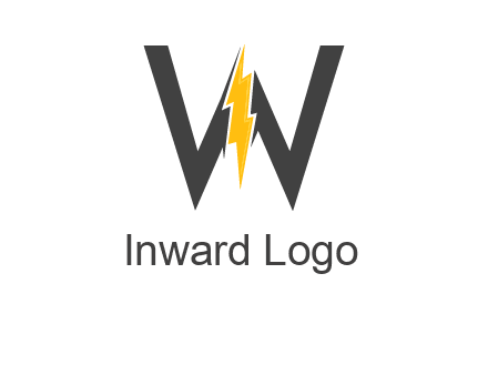 letter w electric bolt icon