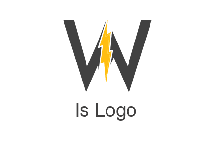 letter w electric bolt icon