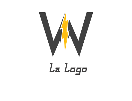 letter w electric bolt icon