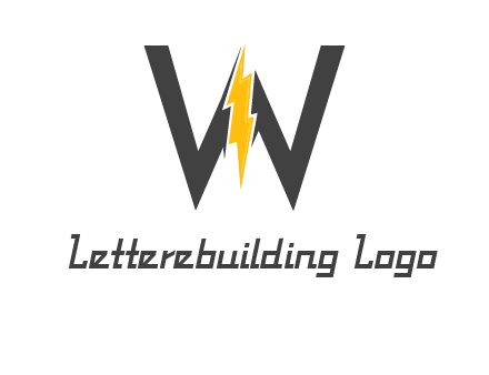 letter w electric bolt icon