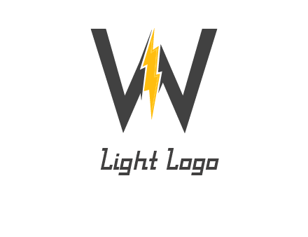 letter w electric bolt icon