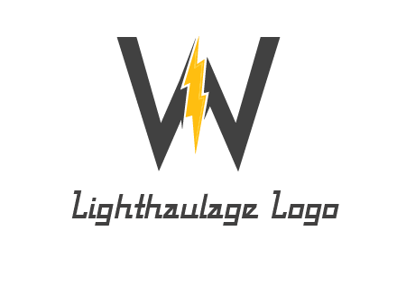 letter w electric bolt icon