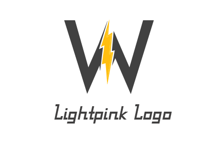 letter w electric bolt icon