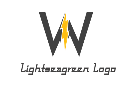 letter w electric bolt icon