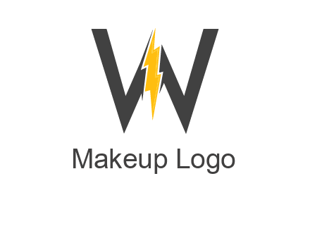 letter w electric bolt icon