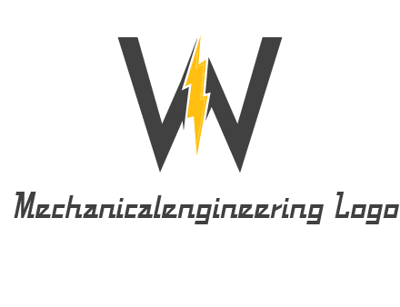 letter w electric bolt icon