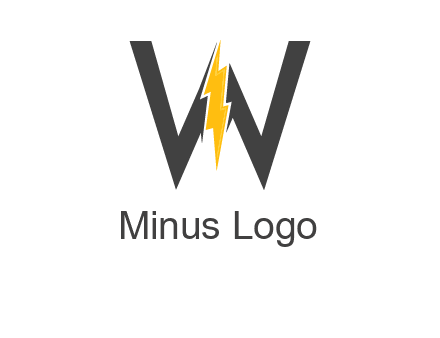 letter w electric bolt icon