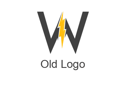 letter w electric bolt icon
