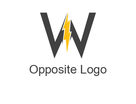 letter w electric bolt icon