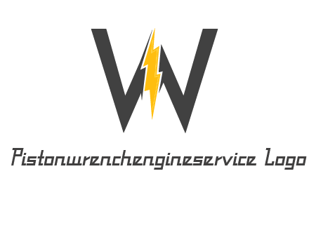 letter w electric bolt icon