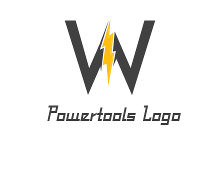 letter w electric bolt icon