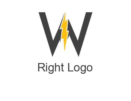 letter w electric bolt icon