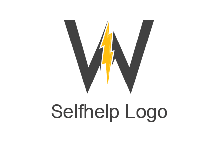 letter w electric bolt icon