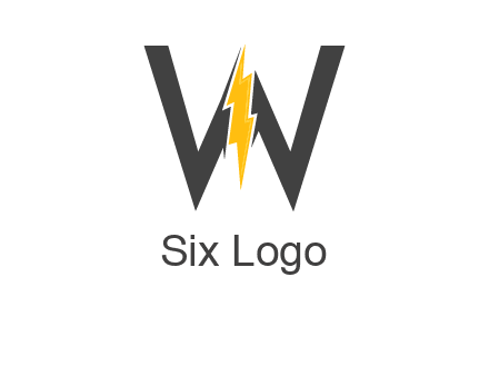 letter w electric bolt icon