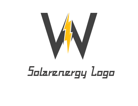 letter w electric bolt icon